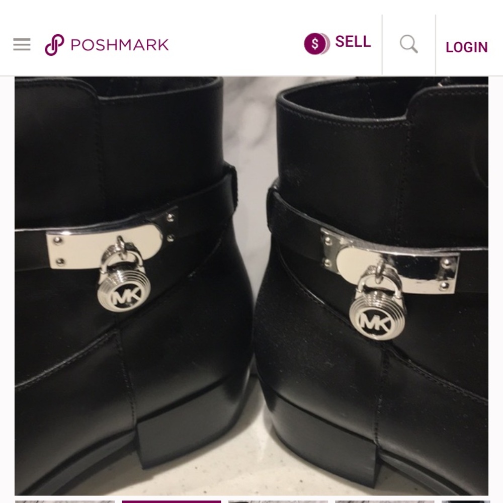 Michael Kors -new- black leather ankle boots. Size 6